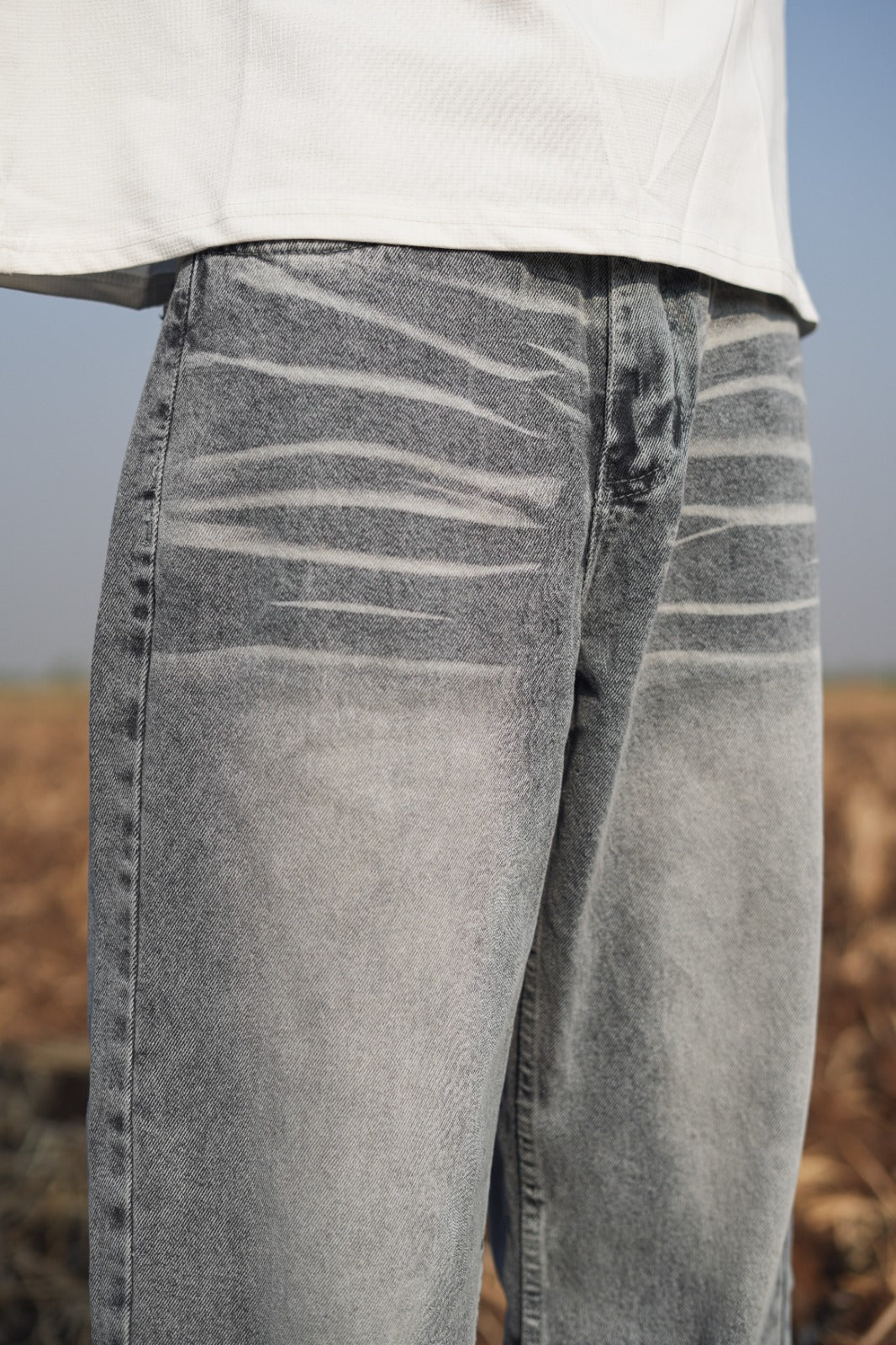 Graphite Blue – Straight Fit Jeans