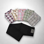Classic Check Shirt & Pant Combo