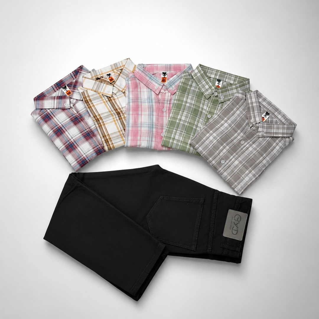 Classic Check Shirt & Pant Combo