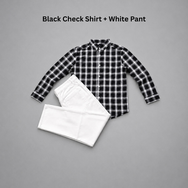 Classic Check Shirt & Pant Combo