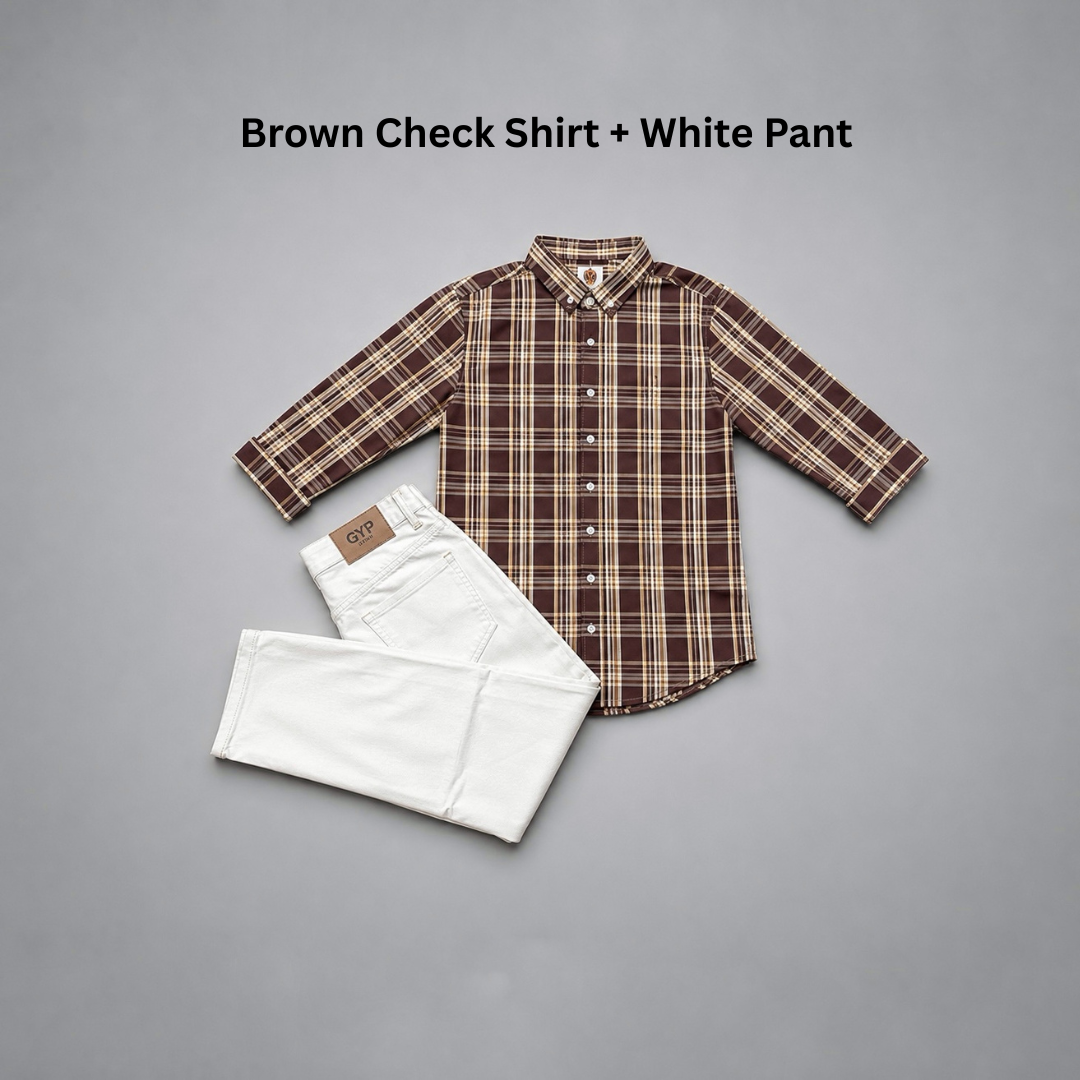 Classic Check Shirt & Pant Combo