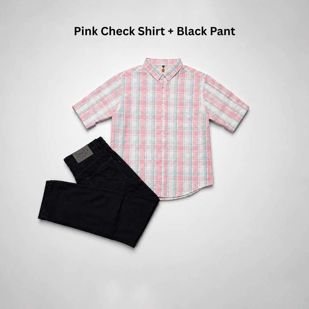 Classic Check Shirt & Pant Combo