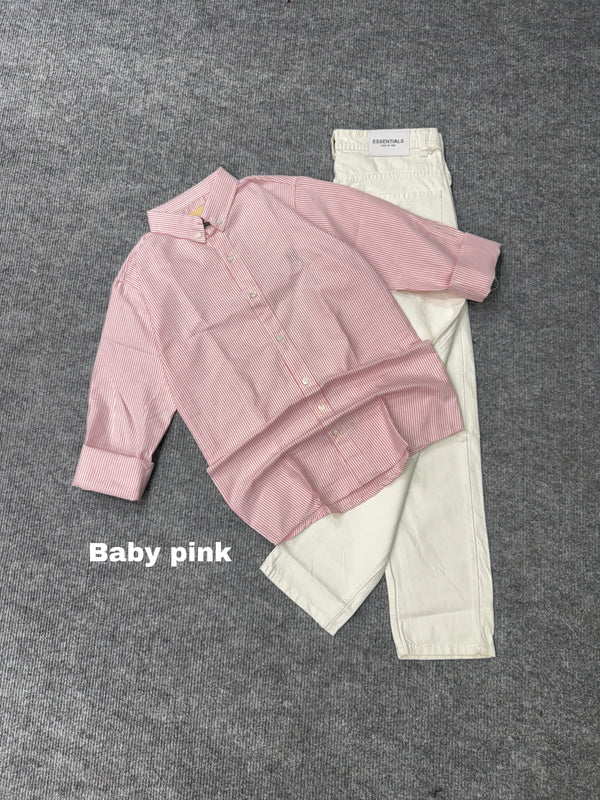 Striped Shirts & White Baggy Pant Combo