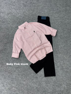 Striped Shirt/Black Pant