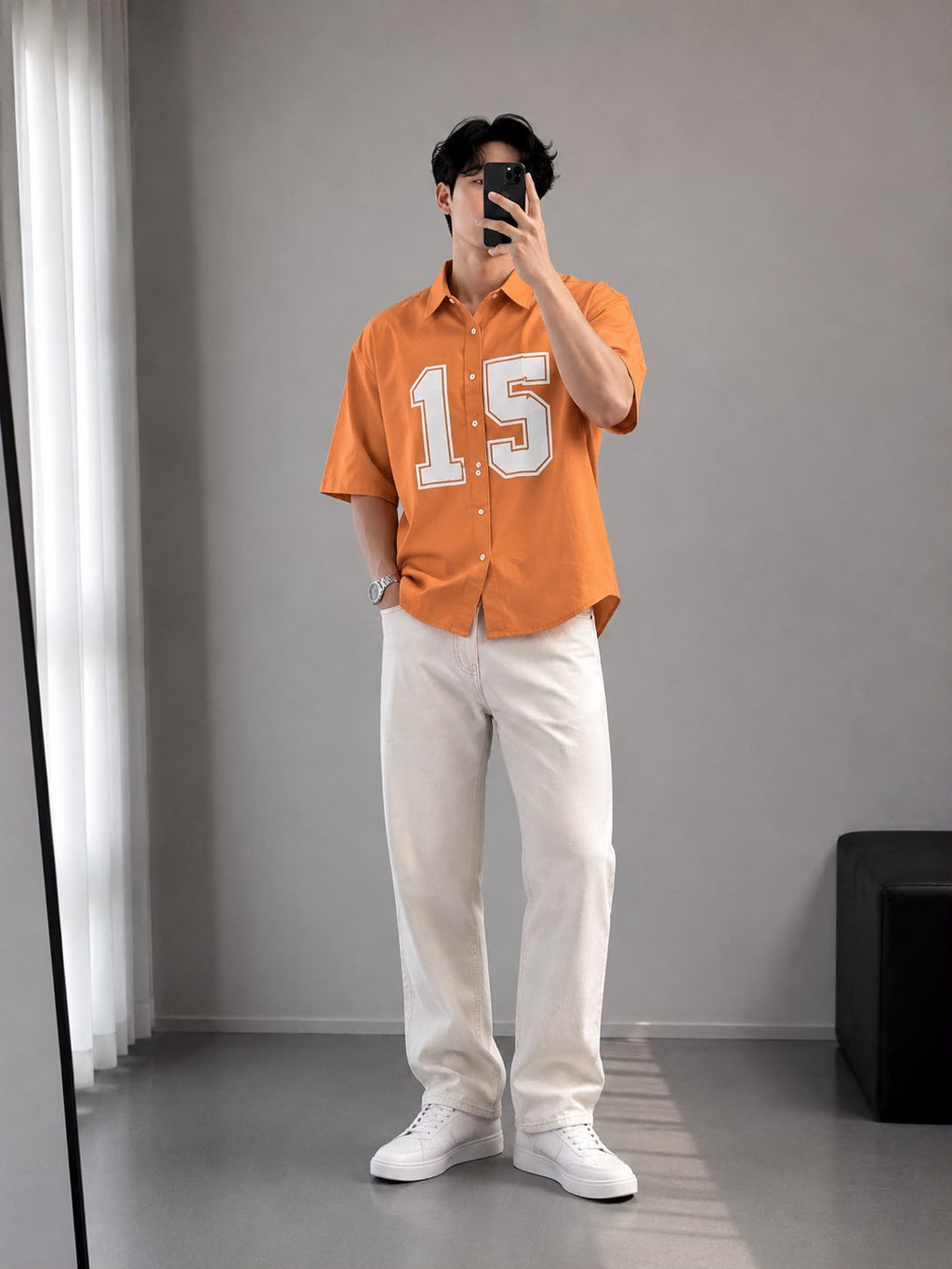 Boxy Lose Outfit Shirt & baggy Combo