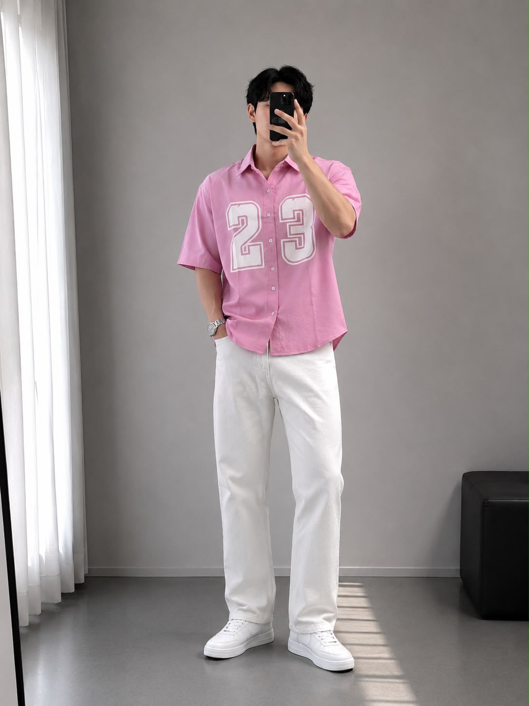 Boxy Lose Outfit Shirt & baggy Combo