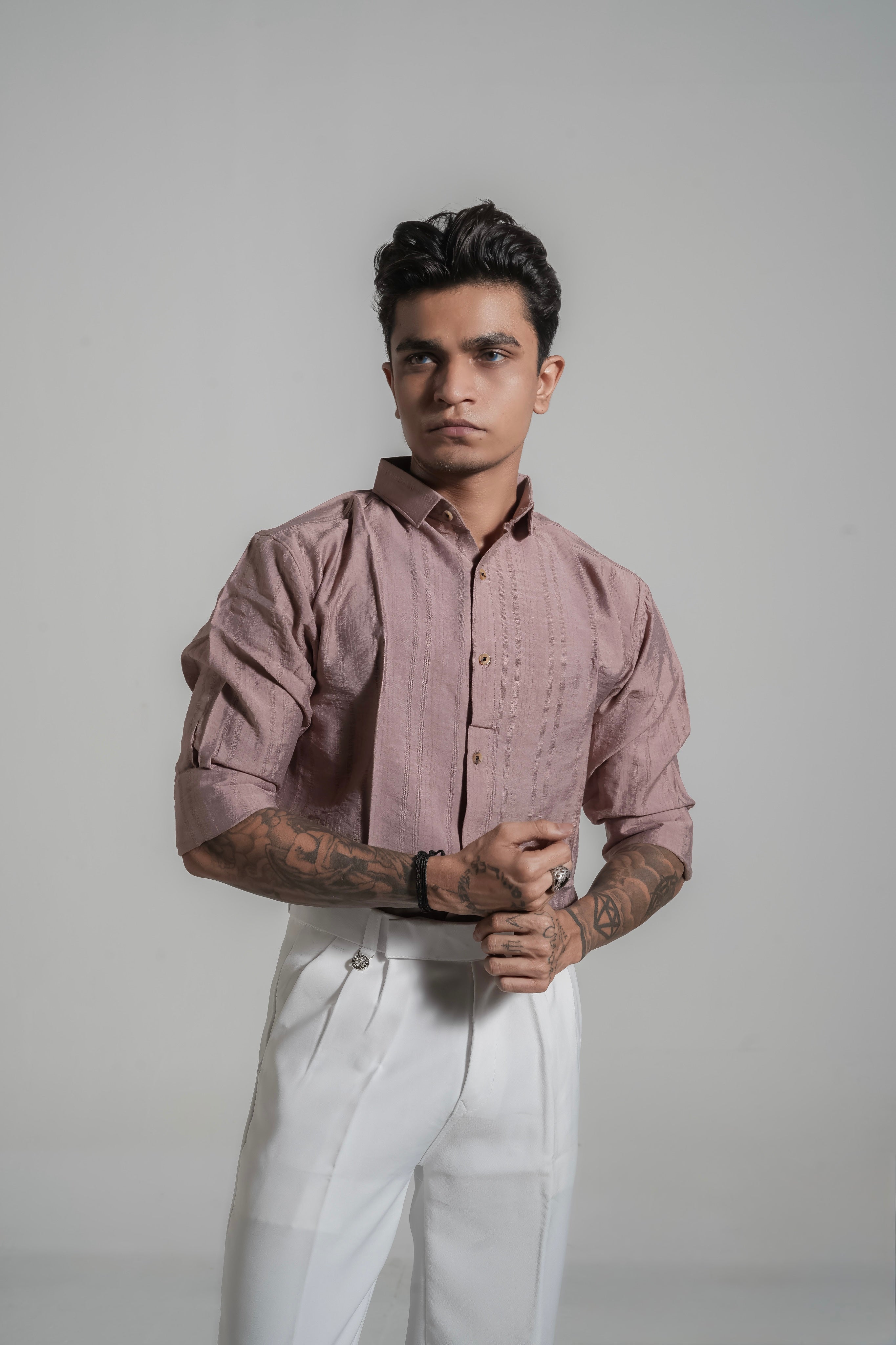 Textured Blend shirt & trouser