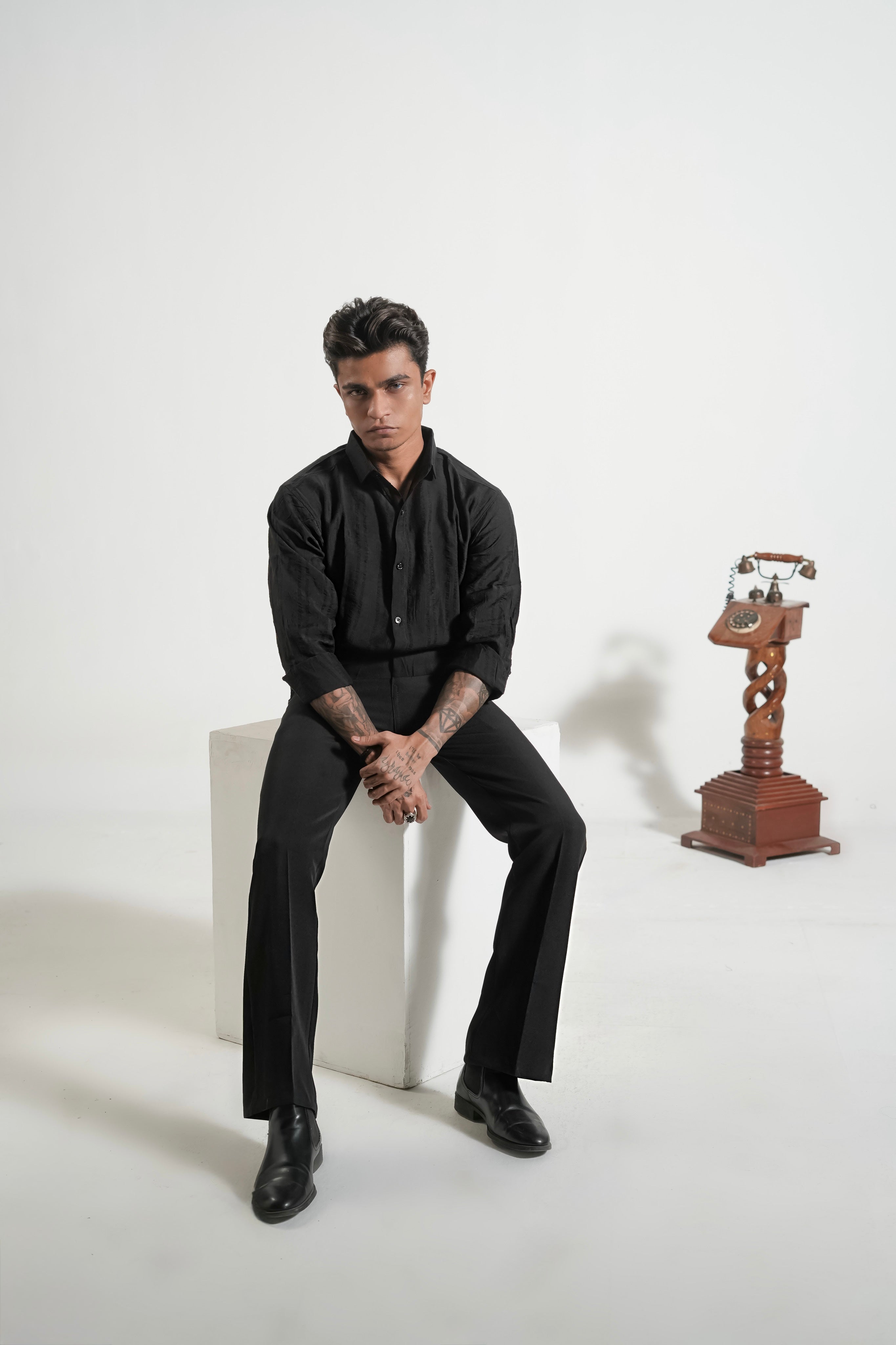 Textured Blend shirt & trouser