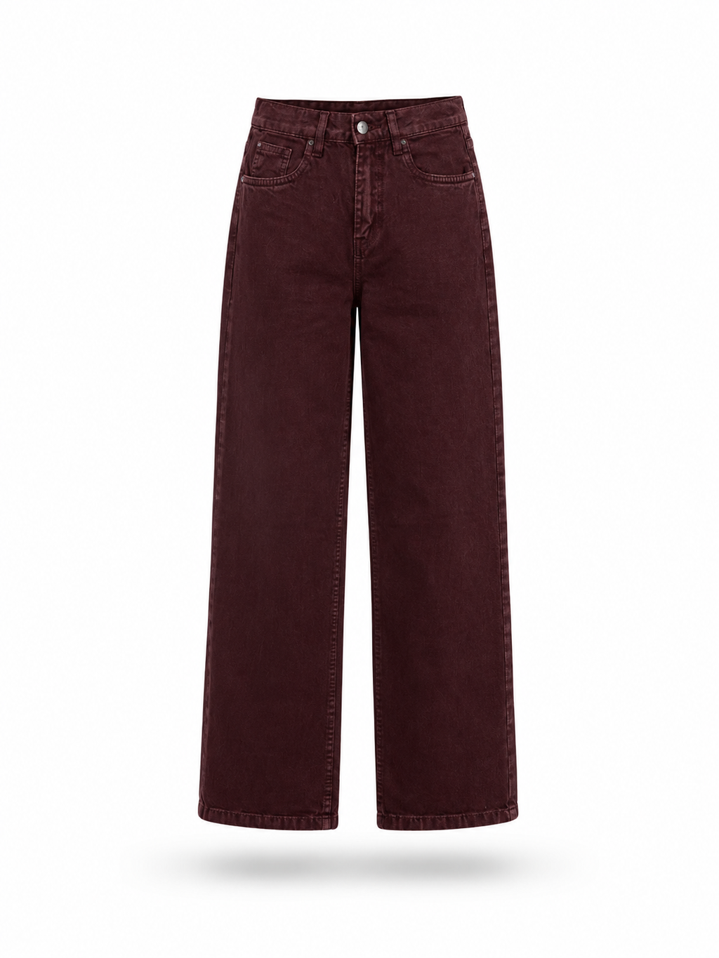 Imperial Wide Leg Jeans – Burgundy Wash