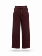 Imperial Wide Leg Jeans – Burgundy Wash