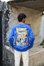 Azure Calm Combo  (Blue sweatshirt + beige pants)