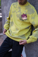 Acid Moss Combo (Green tie-dye sweatshirt + black jeans)