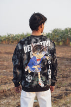 Shadow Flame Combo  (Black graphic sweatshirt + white pant)