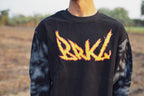 Shadow Flame Combo  (Black graphic sweatshirt + white pant)