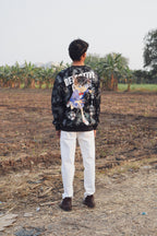 Shadow Flame Combo  (Black graphic sweatshirt + white pant)