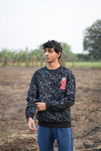 Midnight Indigo Combo  (Black sweatshirt + blue jeans)