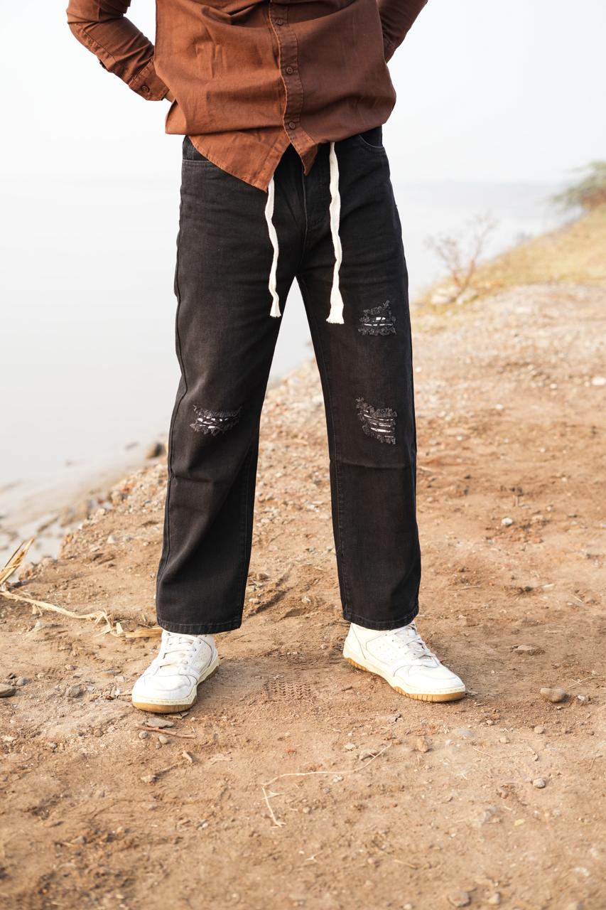 Midnight Drift Denim Joggers