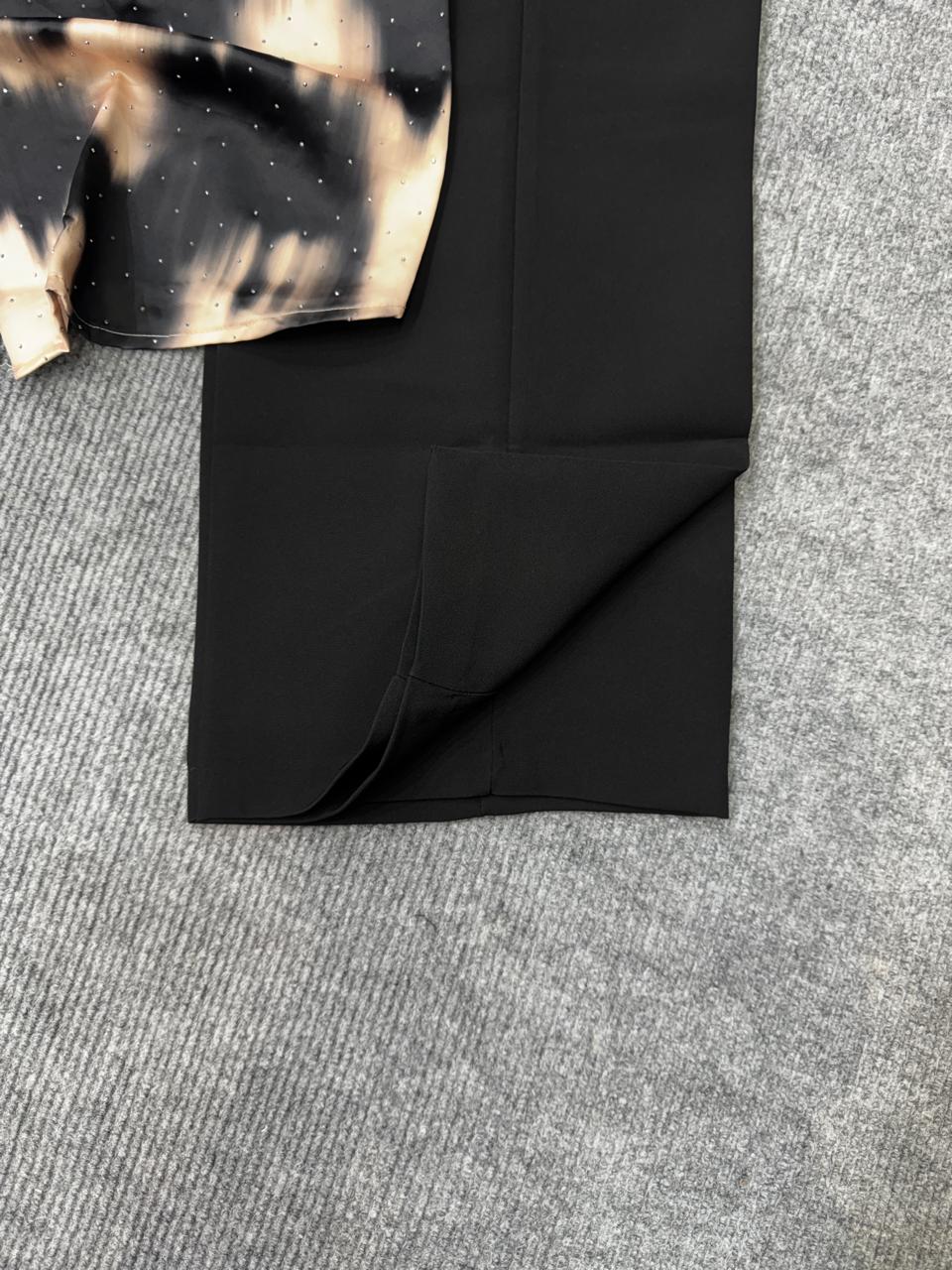 Midnight Marble Shirt & Black Trouser Combo