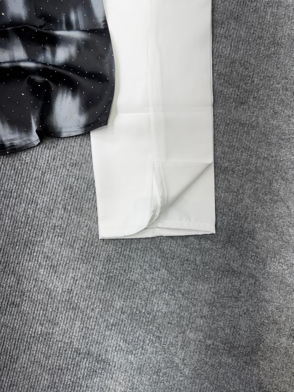 Shadow Wave Shirt & Ivory Trouser Combo