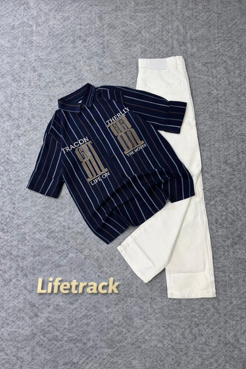 Metro Striped shirt & jeans