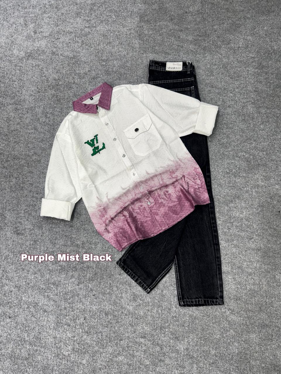 Contrast Fade Shirt & Denim Combo