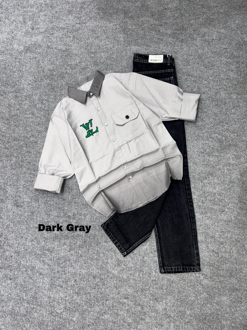 Contrast Fade Shirt & Denim Combo