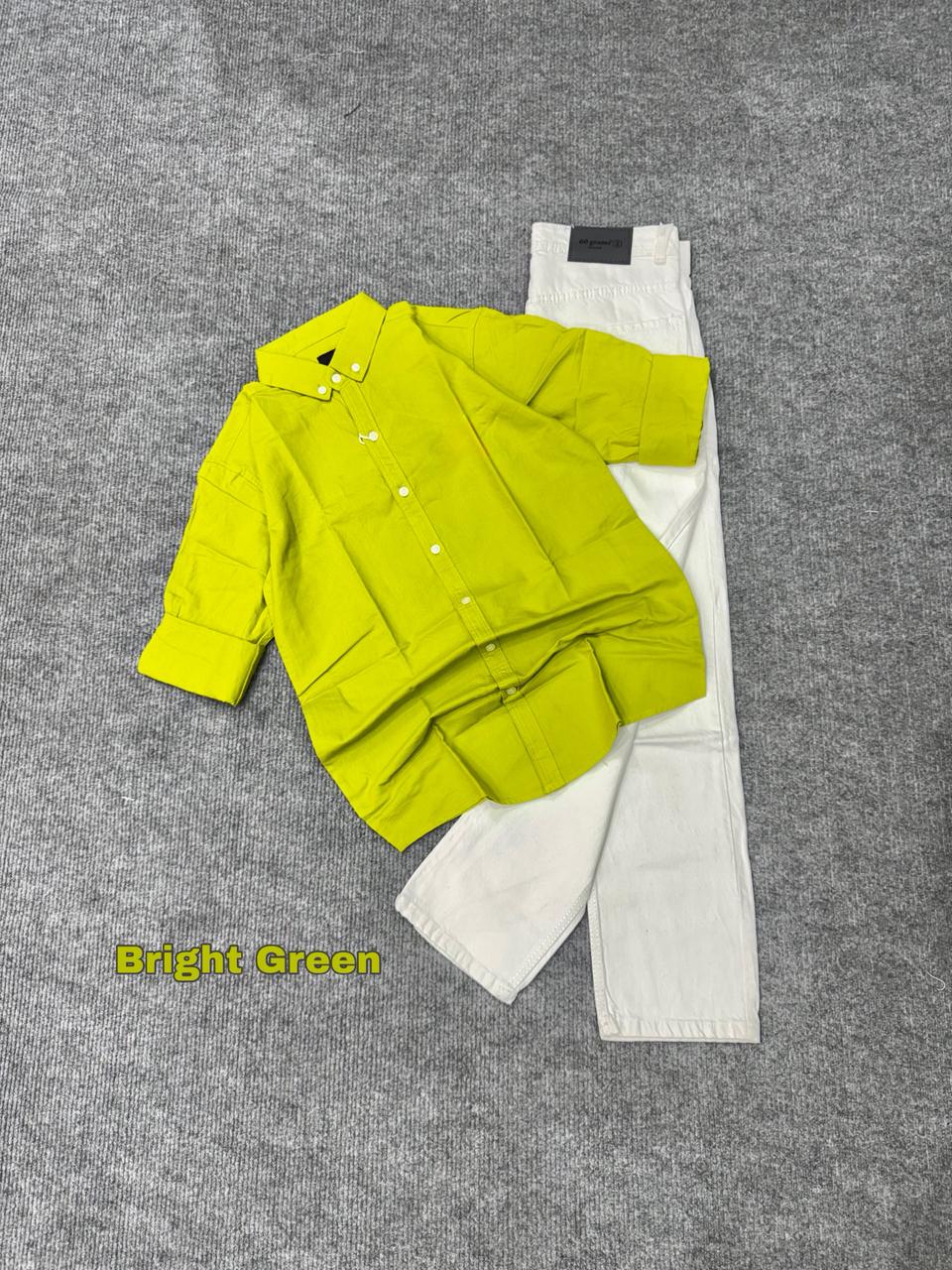 Premium Solid Statement Shirt & Denim Combo