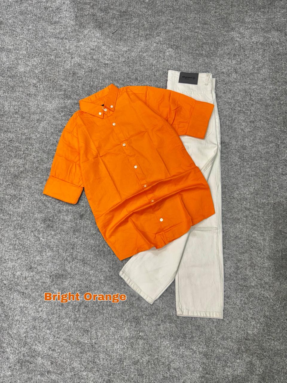 Premium Solid Statement Shirt & Denim Combo