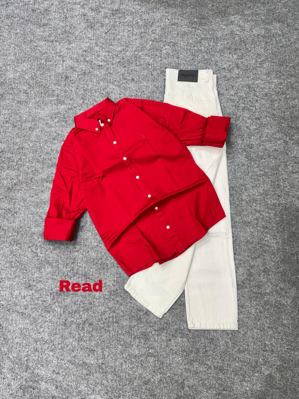 Premium Solid Statement Shirt & Denim Combo