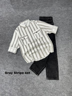 Premium Patterned Shirt & Denim Combo Collection