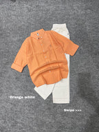 Breeze Linen Combo White pent Set