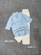 Breeze Linen Combo White pent Set