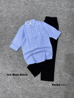 Breeze Linen Combo Black pent Set