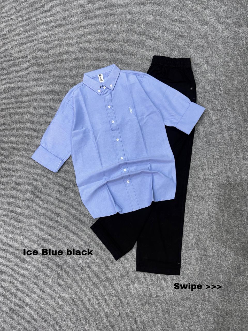 Breeze Linen Combo Black pent Set