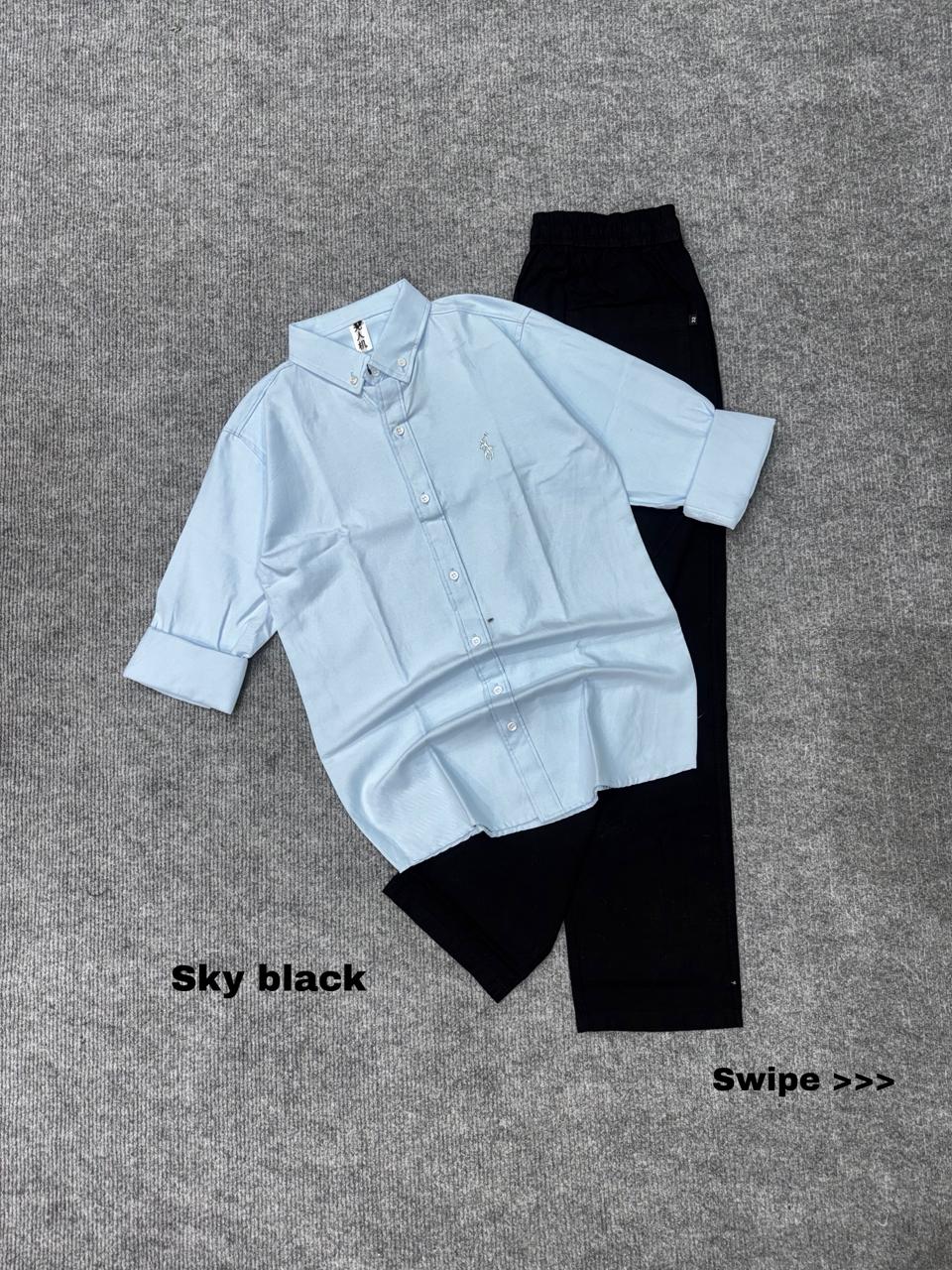 Breeze Linen Combo Black pent Set