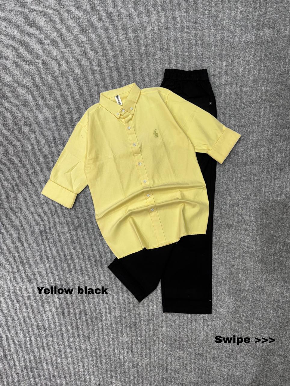 Breeze Linen Combo Black pent Set