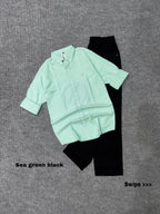 Breeze Linen Combo Black pent Set