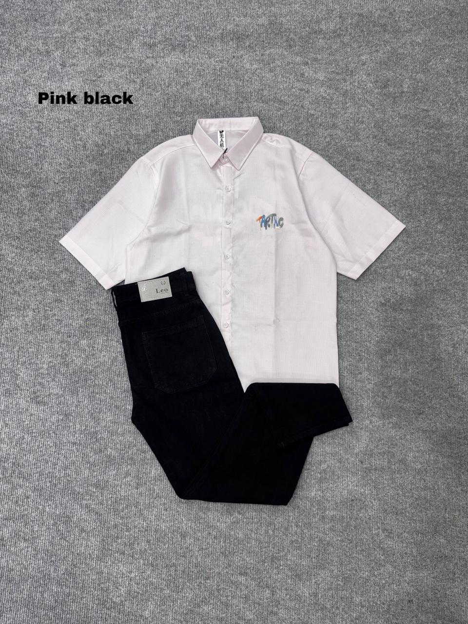 Lining Boxy Shirt & Black Pant Outfit
