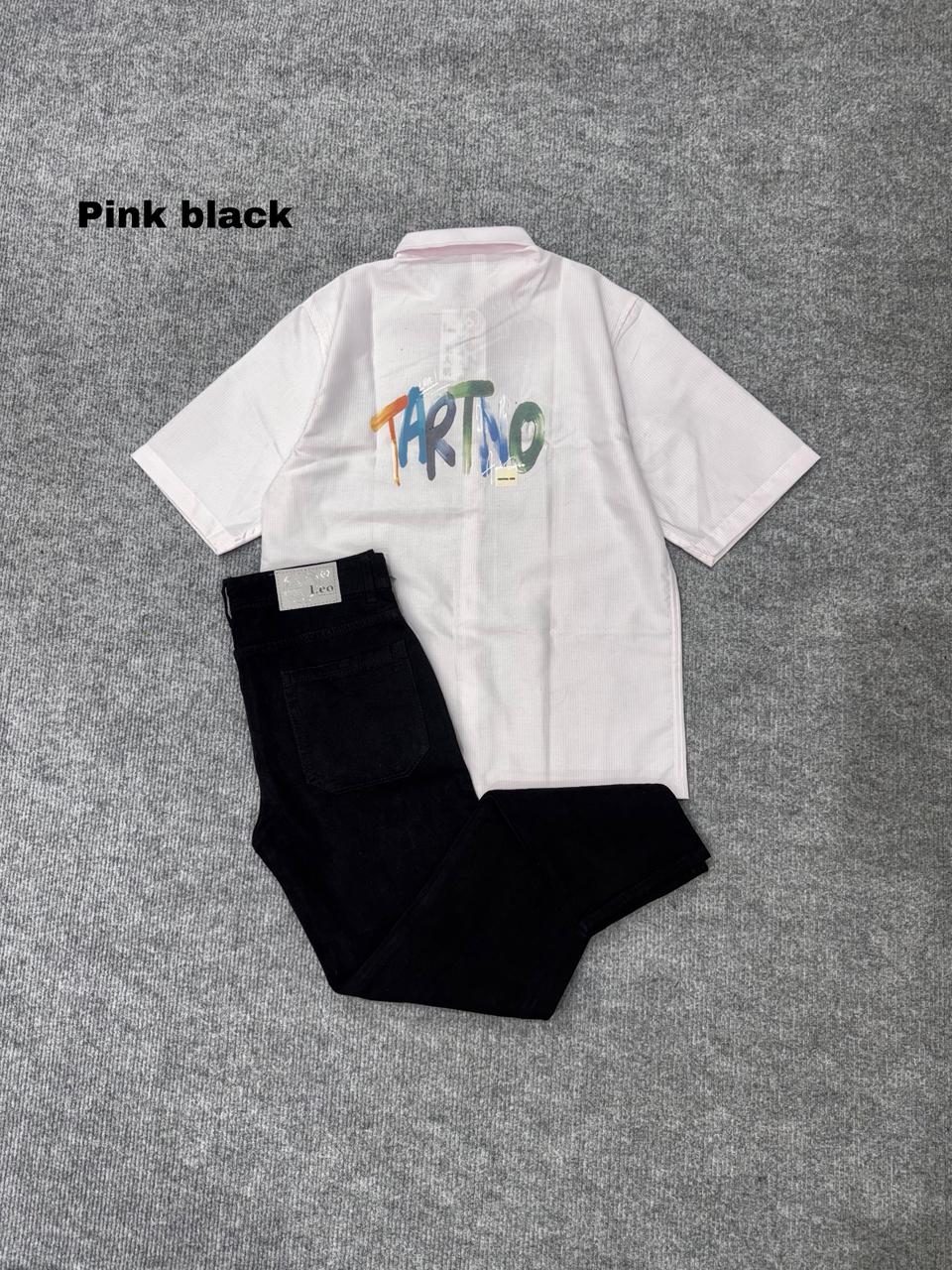 Lining Boxy Shirt & Black Pant Outfit