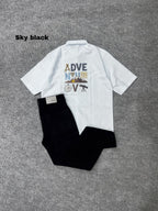 Lining Boxy Shirt & Black Pant Outfit