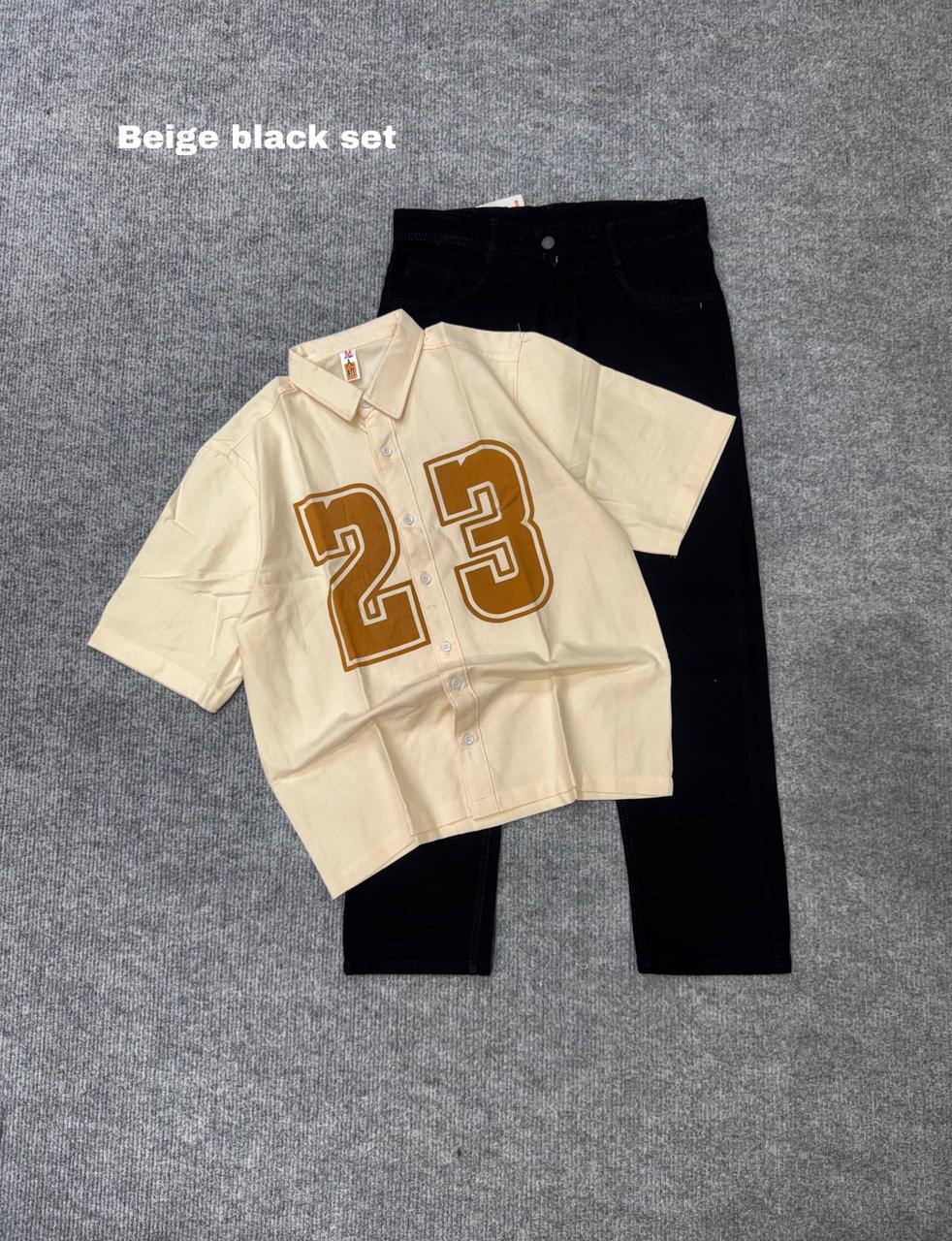Boxy Lose Outfit Shirt & baggy Combo