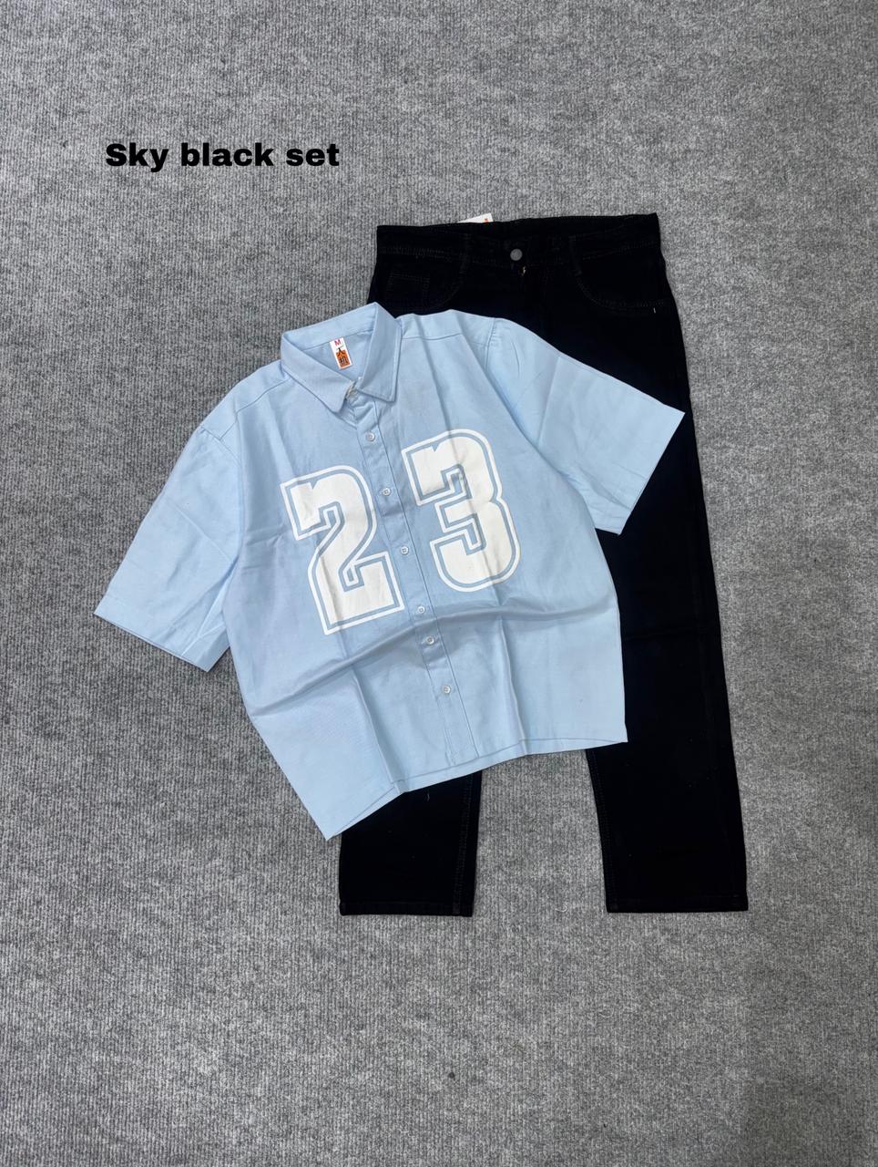 Boxy Lose Outfit Shirt & baggy Combo