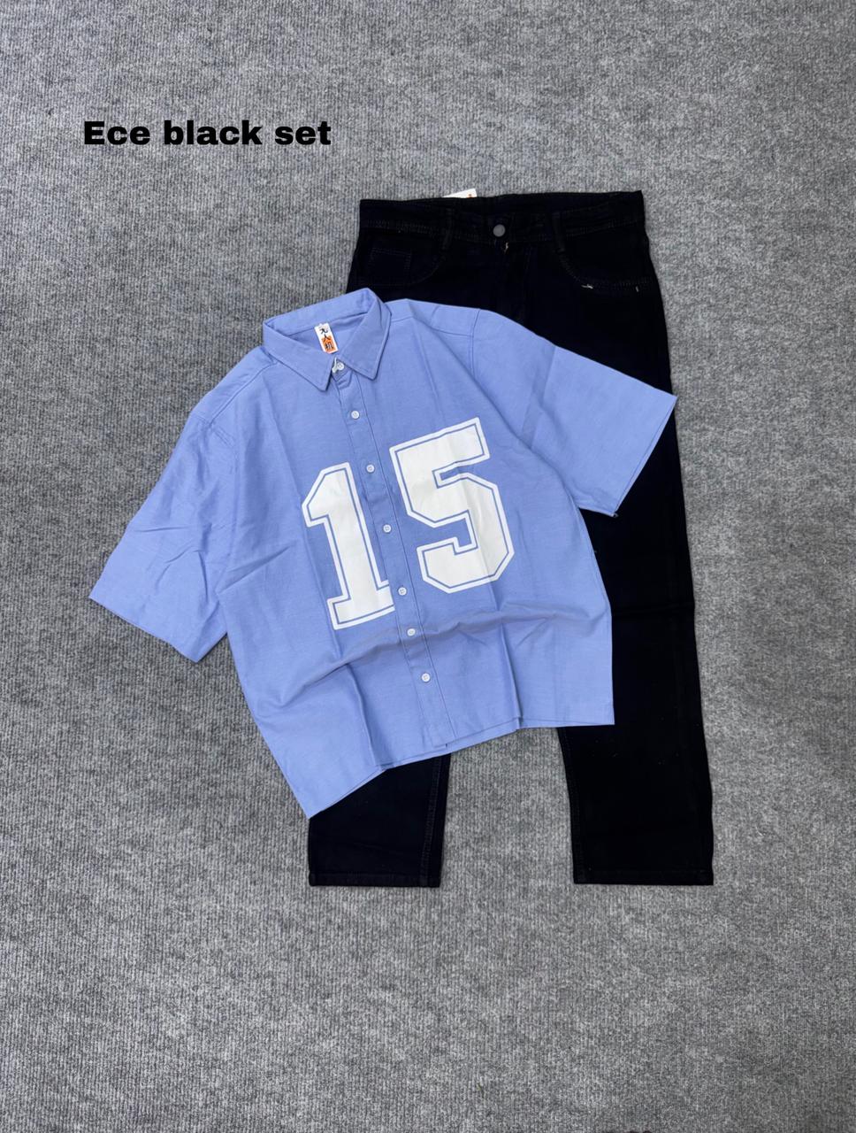 Boxy Lose Outfit Shirt & baggy Combo