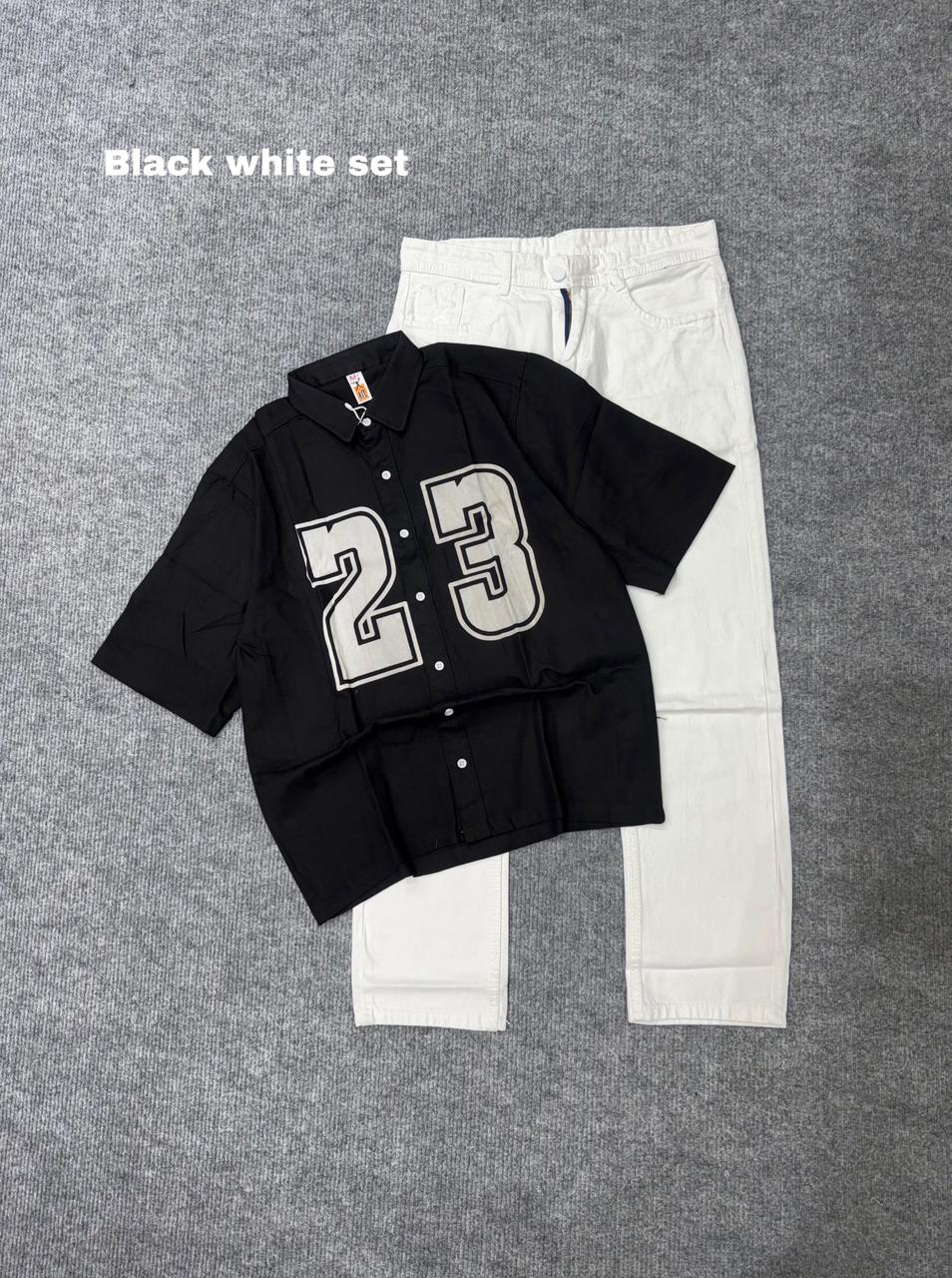 Boxy Lose Outfit Shirt & baggy Combo