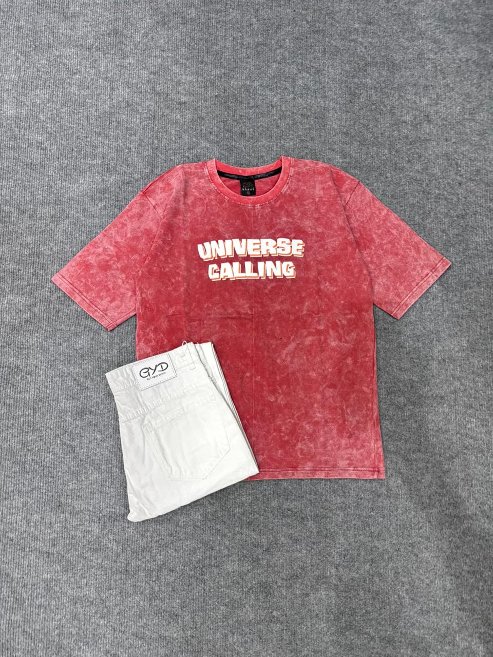 Universe Calling Oversized T-Shirt & Pant Combo