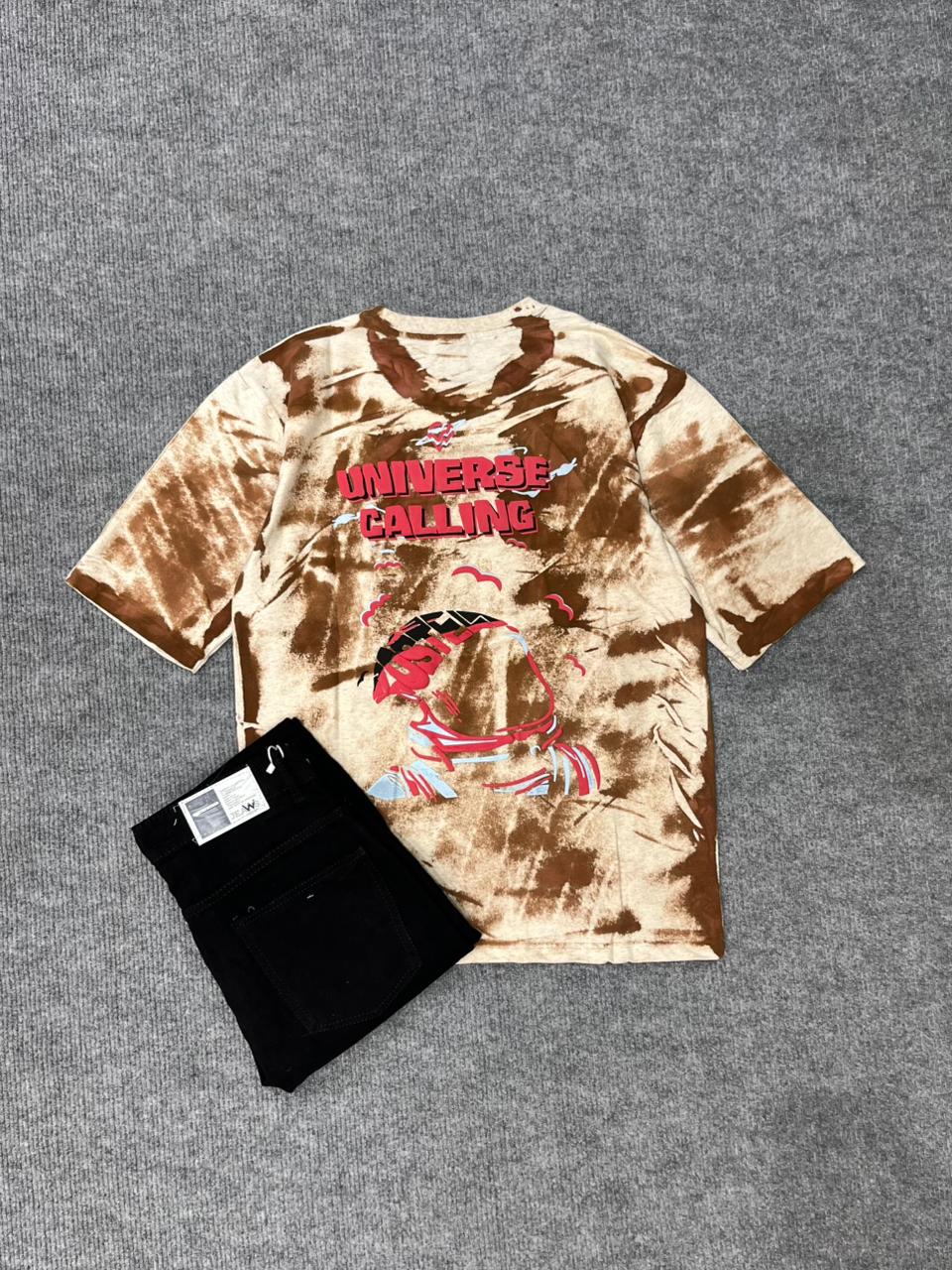 Universe Calling Oversized T-Shirt & Pant Combo