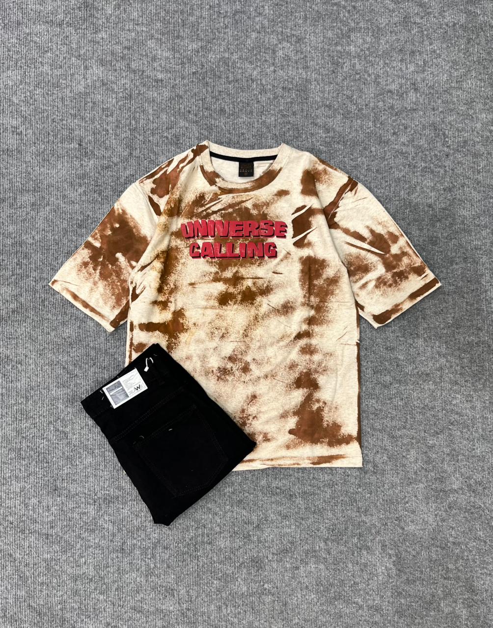 Universe Calling Oversized T-Shirt & Pant Combo