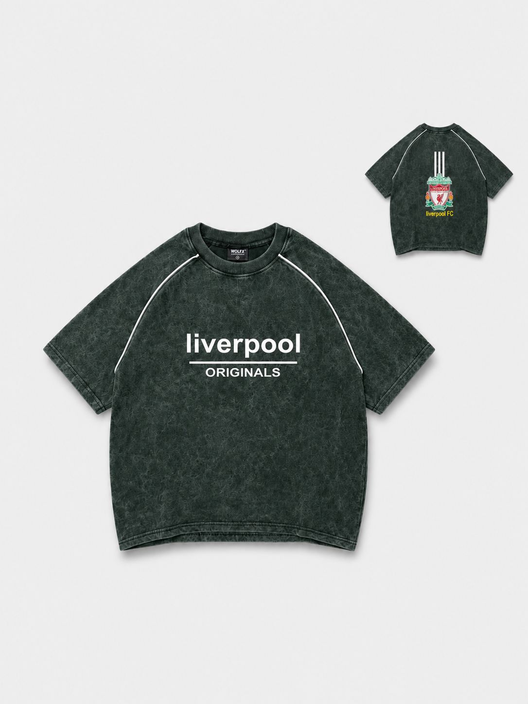 Liverpool Originals Acid Wash Oversized Tee