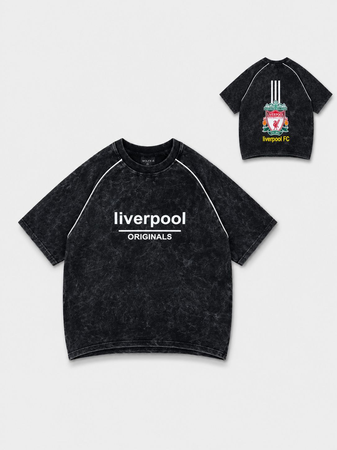 Liverpool Originals Acid Wash Oversized Tee