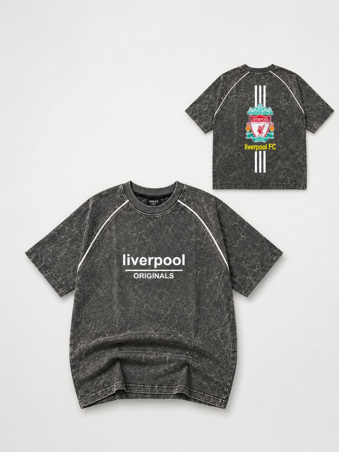 Liverpool Originals Acid Wash Oversized Tee